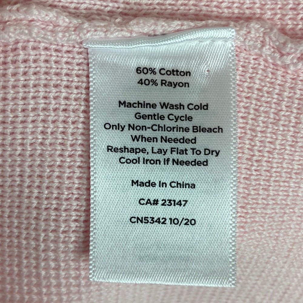 Talbots Knit Sweater Blazer Jacket Women's XL Pink Career Office Barbiecor - Picture 4 of 5